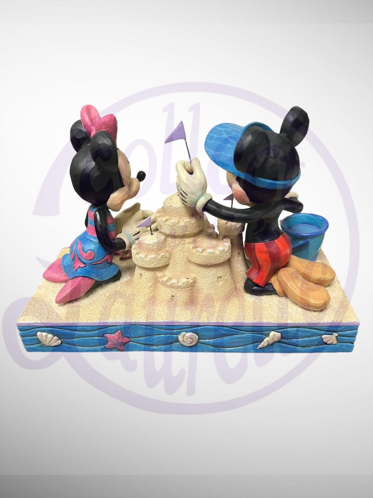 Jim Shore Disney Traditions - Seaside Sweethearts Mickey Minnie Sandcastle Figurine (No Box)